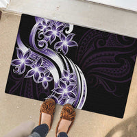 Plumeria Tribal Tattoo Rubber Doormat Purple Polynesian Pattern LT9 - Polynesian Pride