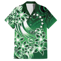Cook Islands Tattoo Family Matching Puletasi and Hawaiian Shirt Plumeria Polynesian Pattern LT9 Dad's Shirt - Short Sleeve Green - Polynesian Pride