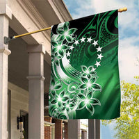 Cook Islands Tattoo Garden Flag Plumeria Polynesian Pattern LT9 House Flag Green - Polynesian Pride