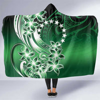 Cook Islands Tattoo Hooded Blanket Plumeria Polynesian Pattern LT9 One Size Green - Polynesian Pride