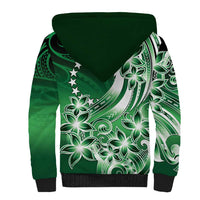 Cook Islands Tattoo Sherpa Hoodie Plumeria Polynesian Pattern LT9 - Polynesian Pride