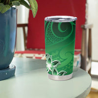 Cook Islands Tattoo Tumbler Cup Plumeria Polynesian Pattern LT9 - Polynesian Pride