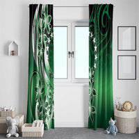 Cook Islands Tattoo Window Curtain Plumeria Polynesian Pattern LT9 - Polynesian Pride