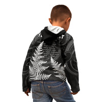 Personalised New Zealand Rugby Kid Hoodie Aotearoa Ka Mate Haka All Black Mix Ta Moko White Style LT9 - Polynesian Pride