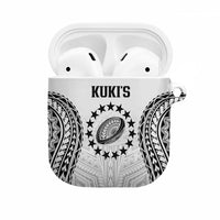 World Rugby Cook Islands AirPods Case Kukis Make History LT9 White - Polynesian Pride