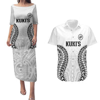 World Rugby Cook Islands Couples Matching Puletasi and Hawaiian Shirt Kukis Make History LT9 White - Polynesian Pride