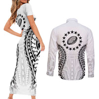 World Rugby Cook Islands Couples Matching Short Sleeve Bodycon Dress and Long Sleeve Button Shirt Kukis Make History LT9 - Polynesian Pride