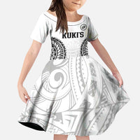 World Rugby Cook Islands Family Matching Long Sleeve Bodycon Dress and Hawaiian Shirt Kukis Make History - Polynesian Pride