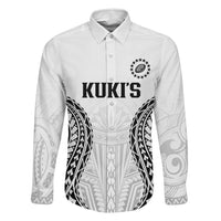 World Rugby Cook Islands Family Matching Off Shoulder Short Dress and Hawaiian Shirt Kukis Make History LT9 Dad's Shirt - Long Sleeve White - Polynesian Pride