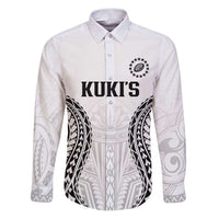 World Rugby Cook Islands Family Matching Puletasi and Hawaiian Shirt Kukis Make History LT9 Dad's Shirt - Long Sleeve White - Polynesian Pride