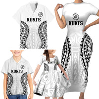 World Rugby Cook Islands Family Matching Short Sleeve Bodycon Dress and Hawaiian Shirt Kukis Make History - Polynesian Pride