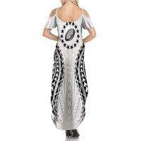 World Rugby Cook Islands Family Matching Summer Maxi Dress and Hawaiian Shirt Kukis Make History - Polynesian Pride