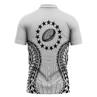 World Rugby Cook Islands Zipper Polo Shirt Kukis Make History LT9 - Polynesian Pride