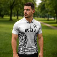 World Rugby Cook Islands Zipper Polo Shirt Kukis Make History LT9 - Polynesian Pride