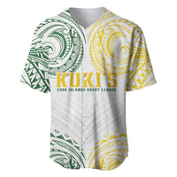 World Rugby Cook Islands Baseball Jersey White Polynesian Tribal Pattern LT9 White - Polynesian Pride