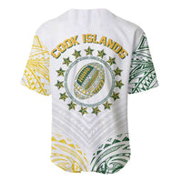 World Rugby Cook Islands Baseball Jersey White Polynesian Tribal Pattern - Polynesian Pride
