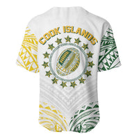 World Rugby Cook Islands Baseball Jersey White Polynesian Tribal Pattern LT9 - Polynesian Pride
