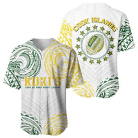 World Rugby Cook Islands Baseball Jersey White Polynesian Tribal Pattern LT9 - Polynesian Pride