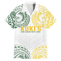 World Rugby Cook Islands Hawaiian Shirt White Polynesian Tribal Pattern LT9 White - Polynesian Pride