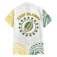 World Rugby Cook Islands Hawaiian Shirt White Polynesian Tribal Pattern - Polynesian Pride