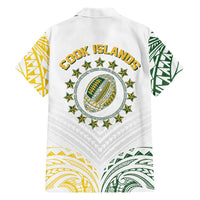 World Rugby Cook Islands Hawaiian Shirt White Polynesian Tribal Pattern LT9 - Polynesian Pride