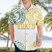 World Rugby Cook Islands Hawaiian Shirt White Polynesian Tribal Pattern LT9 - Polynesian Pride