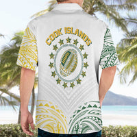 World Rugby Cook Islands Hawaiian Shirt White Polynesian Tribal Pattern LT9 - Polynesian Pride