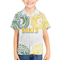 World Rugby Cook Islands Hawaiian Shirt White Polynesian Tribal Pattern LT9 - Polynesian Pride