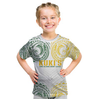 World Rugby Cook Islands Kid T Shirt White Polynesian Tribal Pattern LT9 White - Polynesian Pride