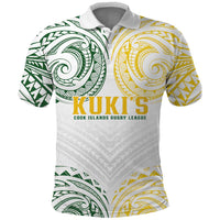 World Rugby Cook Islands Polo Shirt White Polynesian Tribal Pattern LT9 White - Polynesian Pride