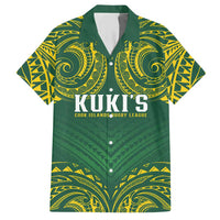 World Rugby Cook Islands Hawaiian Shirt Green Polynesian Tribal Pattern LT9 Green - Polynesian Pride