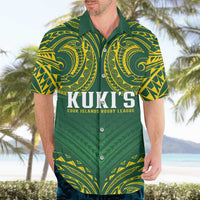 World Rugby Cook Islands Hawaiian Shirt Green Polynesian Tribal Pattern LT9 - Polynesian Pride