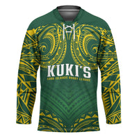World Rugby Cook Islands Hockey Jersey Green Polynesian Tribal Pattern LT9 Unisex Green - Polynesian Pride