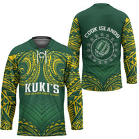 World Rugby Cook Islands Hockey Jersey Green Polynesian Tribal Pattern LT9 - Polynesian Pride