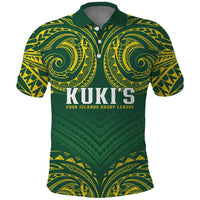 World Rugby Cook Islands Polo Shirt Green Polynesian Tribal Pattern LT9 Green - Polynesian Pride