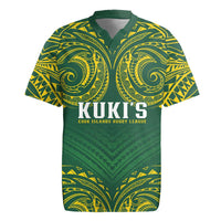 World Rugby Cook Islands Rugby Jersey Green Polynesian Tribal Pattern LT9 Green - Polynesian Pride