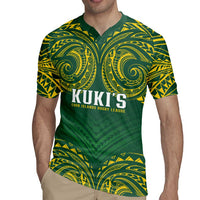 World Rugby Cook Islands Rugby Jersey Green Polynesian Tribal Pattern - Polynesian Pride