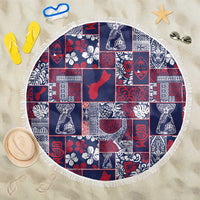 Guam Felis Pasgua Beach Blanket Pacific Patchwork Xmas Vibes - Polynesian Pride