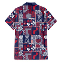 Guam Felis Pasgua Family Matching Long Sleeve Bodycon Dress and Hawaiian Shirt Pacific Patchwork Xmas Vibes - Polynesian Pride