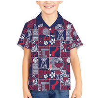 Guam Felis Pasgua Family Matching Mermaid Dress and Hawaiian Shirt Pacific Patchwork Xmas Vibes - Polynesian Pride