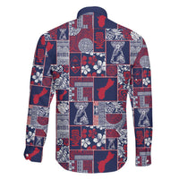 Guam Felis Pasgua Family Matching Off Shoulder Short Dress and Hawaiian Shirt Pacific Patchwork Xmas Vibes LT9 - Polynesian Pride