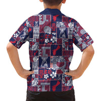 Guam Felis Pasgua Family Matching Puletasi and Hawaiian Shirt Pacific Patchwork Xmas Vibes LT9 - Polynesian Pride