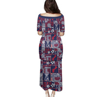 Guam Felis Pasgua Family Matching Puletasi and Hawaiian Shirt Pacific Patchwork Xmas Vibes LT9 - Polynesian Pride