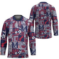 Guam Felis Pasgua Hockey Jersey Pacific Patchwork Xmas Vibes LT9 - Polynesian Pride
