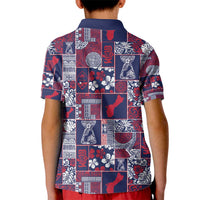 Guam Felis Pasgua Kid Polo Shirt Pacific Patchwork Xmas Vibes LT9 - Polynesian Pride