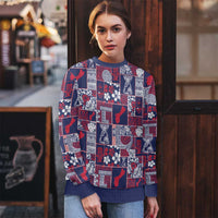 Guam Felis Pasgua Ugly Christmas Sweater Pacific Patchwork Xmas Vibes - Polynesian Pride