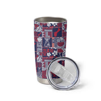 Guam Felis Pasgua Tumbler Cup Pacific Patchwork Xmas Vibes - Polynesian Pride