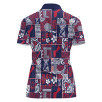 Guam Felis Pasgua Women Polo Shirt Pacific Patchwork Xmas Vibes LT9 - Polynesian Pride