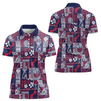 Guam Felis Pasgua Women Polo Shirt Pacific Patchwork Xmas Vibes LT9 - Polynesian Pride
