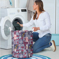 Manuia le Kerisimasi American Samoa Laundry Basket Pacific Patchwork Xmas Vibes - Polynesian Pride